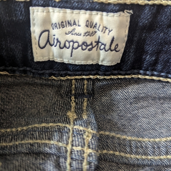 LN Aeropostale Bayla Skinny Blue Jean Capris Size 5/6 - Picture 5 of 6